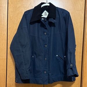 Free People Dark Blue Utility Jacket - Brand New